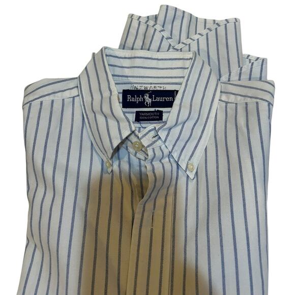 RALPH LAUREN Bundle of 2 White Button Down Yarmouth Relaxed Men's 16.5 34/35 - Picture 11 of 12